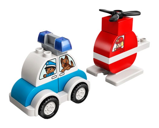 LEGO 10957 - Brandslukningshelikopter og politibil