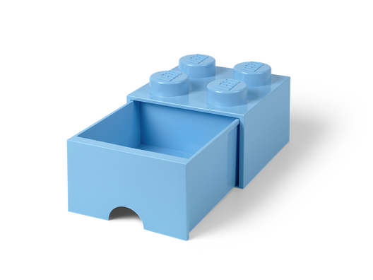 LEGO 5006181 - 4-knops opbevaringsklods med skuffe – lyseblå