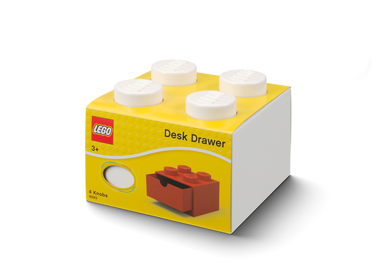 LEGO 5006313 - 4-knops skrivebordsskuffe – hvid