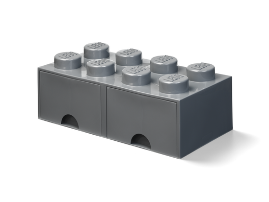 LEGO 5006329 - 8-knops opbevaringsklods med skuffer – mørkegrå
