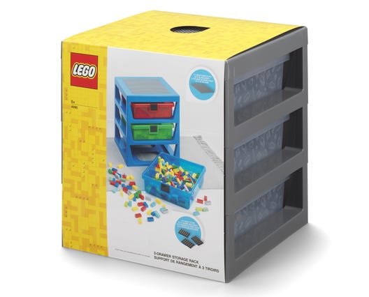 LEGO 5006608 - Opbevaringsenhed med 3 skuffer – grå