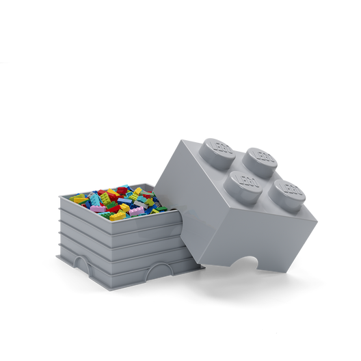 LEGO 5007073 - 4-knops opbevaringsklods med skuffe – grå