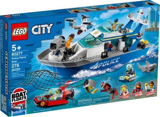 LEGO 60277 - Politiets patruljebåd