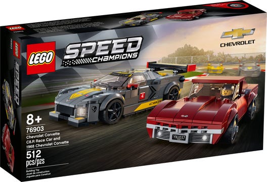 LEGO 76903 - Chevrolet Corvette C8.R-racerbil og 1968 Chevrolet Corvette