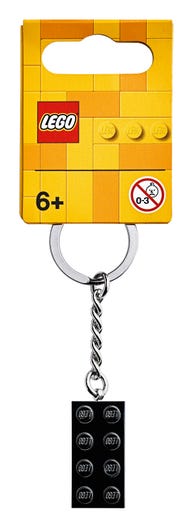 LEGO 853992 - Nøglering med 2x4-klods i sort metallook